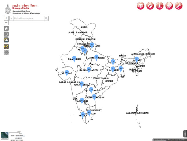 India Political Map in Hindi, Bharat ka Naksha, Manchitra